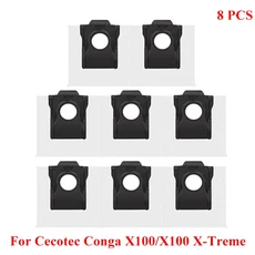 대용량 먼지 봉투 HEPA 필터 천 패드 진공 청소기 예비 부품 Cecotec Conga X100/X100 X-Treme 로봇, 04 3