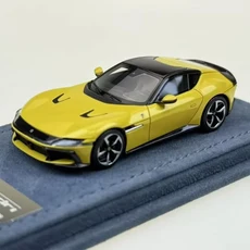 자디 1:64 페라리 12기통 리미티드 레진 모델 (3D 프린팅 휠 및 카본 파이버 디테일 포함) 수집가를 위한, 02 yellow