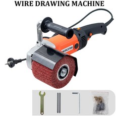 샌더 휴대용 금속 버니싱 머신 전기 샌딩기 광택기 목재 스테인레스 스틸 연마용 와이어 드로잉 1400W 220V, with 1 Wheel 110V