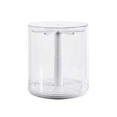 360度旋轉收納展示盒 吊掛收納架 24.5x26cm, 白色, 1個