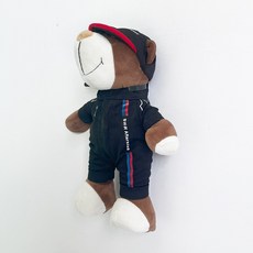 機車裝飾 安全帽裝飾 摩托車後座裝飾公仔 拉力熊毛絨玩具 摩旅尾箱掛件玩偶, 1個, 小黑熊,高約30cm