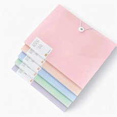 A4 파스텔 30매 서류 보관 클리어 파일 바인더, 3개, 핑크