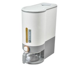 콘푸라이트디스펜서 습기 방지 쌀통 팝콘디스펜서 두꺼운 가루디스펜서 새로운, 1개, E. 두꺼운 연회색 0근 세트 계량컵