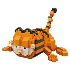 퍼즐피플 동물 나노블럭 모음, 캐릭터동물, [퍼즐피플 나노블럭]포복하는 고양이, 1개