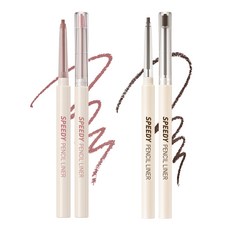 [1+1] 페리페라 스피디 펜슬 라이너, 단품, 2개, 007 N트임타로, 001 멜로이블랙