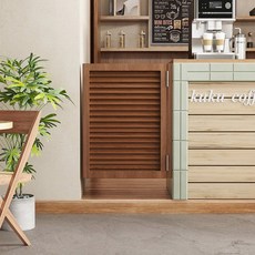 카페 중문 스윙 하프 40cmx70cm 40 단일폭 하프도어 다크브라운, 두부채 가로90 높이90