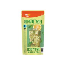 유어스 제주유자 그린티, 9개, 340ml