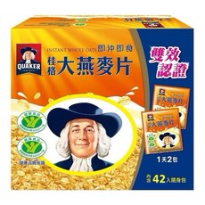 【粿女兒商行】桂格即食大燕麥片隨身包，北海道風味特濃燕麥，營養早餐首選，方便快捷，隨時補充能量, 1個, 桂格北海道風味特濃燕麥 42g