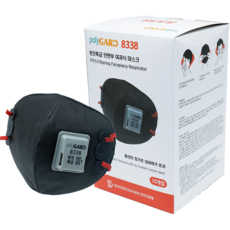 폴리가드 활성탄첨가 안면부 여과식 보형물 방진마스크 특급 8338 10개입