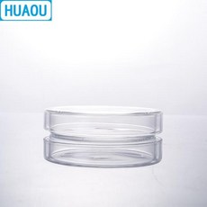 HUAOU 페트리 박테리아 배양 접시 붕규산염 3.3 유리 실험실 화학 장비 60mm, 한개옵션0, 기본