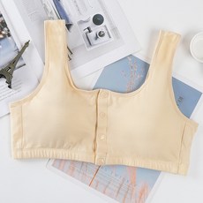 前扣W中老年媽媽背心女棉質睡眠文胸無鋼圈副乳內衣 4XL 適合 36~44 CDEFG杯