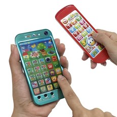 수다! 스마트폰 리모컨 세트 장난감 스마트폰 리모컨 패널을 누르면 빛이 난다 말하는 소리가 울린다 (블루)