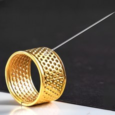 손가락 보호 링골무 DIY 자수 바느질 수선 도구루주쓰, 상세페이지 참조, 1개