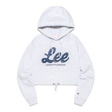 매장정품 리 LEE 우먼 유니온 러닝 스티치 크롭 후드 라이트 그레이 LE2401HD60LG 103288
