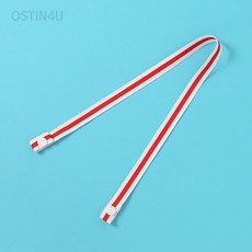 오스틴포유 똑딱이 마스크 스트랩 화이트레드 성인마스크줄