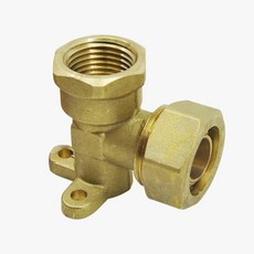 PB 수전 엘보 벽고정 3P 슬리브 포함, 1개