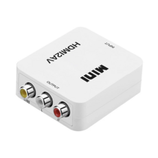 Mini HDMI 轉 AV 複合影音轉換器 HDMI to CVBS 轉換器, 1個, HDMI轉AV 含供電線 音源線