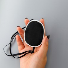 成人兒童款真絲獨眼龍單眼罩遮蓋訓練矯正弱視散光近視多色 4CML, 1個, 白條獨眼龍-酷酷黑