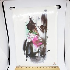 WAWA TATTOO 危險紅玫瑰手臂大圖 TH-277 男女防水紋身貼紙 刺青貼紙, 1個