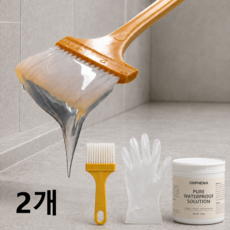 방수 페인트 초강력 바닥 방수제 옥상방수 페인트 욕실 타일 페인트 초강력 옥상 방수제 탄성 방수제 외벽 방수페인트 한번에 옥상방수제 투명 방수페인트 방수킬러 옥상방수페인트 500g, 2개