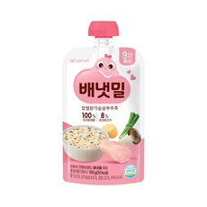 배냇밀 아이배냇 후기 찹쌀 닭가슴살 부추죽, 100g, 1개, 혼합맛(닭가슴살/찹쌀/부추)