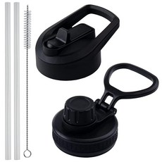 Honogo Hydro Flask용 교체용 빨대 뚜껑 및 뚜껑 Takeya 넓은 입구 물병 532ml(18온스) 591ml(20온스) 946.4ml(32온스) 1.18, 1개