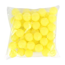 KC인증필 주식회사 위시 로고없는탁구공 무지탁구공 컬러탁구공 공예 추첨볼, 노랑, 1개, 50개입