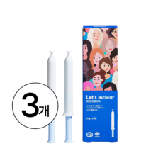 인클리어 렛츠 여성청결제, 6.8g, 3개