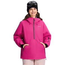 PiON 온ner Camp 여성용 스키 재킷 스노우 코트 방수 배기 아노락 스노우보드 후드 단열 풀오버 겨울 스포츠 마운틴 비바 마젠타 스몰 294060