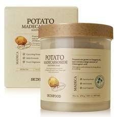 [본품] 스킨푸드 감자패드 (포테이토 마데카소사이드 수딩 패드) 60매 #포테이토패드 스킨푸드패드 야채패드 열감진정팩 당토미패드 스킨푸드수딩팩 데일리수분팩 포테이토수딩패드 닦토패드, 1개, 60매입