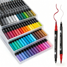 크림슨비콘 수용성 컬러 브러쉬펜 100색 붓펜세트, 80개