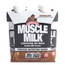 MUSCLE MILK 蛋白質奶昔 巧克力味, 4件, 330毫升