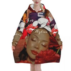 아일리바 싱어 투어 블랭킷 후디 웨어러블 대형 포켓 수면 가방 부드럽고 아늑한 원지, 3. 20