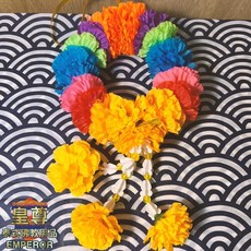 泰國手工花圈：萬壽菊菊花泰式還願花環，四面佛祈福掛飾，居家店面裝飾