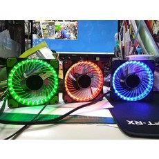 小白的生活工場*NEEDCOOL 尼克酷爾 12公分 32 LED 9刃炫影防震風扇 1300轉, 藍燈