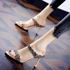 [Myshe] 여성 하이힐 샌들 슬리퍼 패션 힐 여름 Yu625FEI625LT05