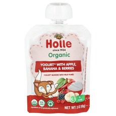 Holle 사과 바나나 베리 함유 유기농 요거트 8개월 이상 85g(3oz) Holle (홀레), Holle, 사과, 바나나, 베리 함유 유기농 요거트,