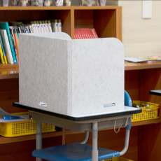 책상 가림막 소음방지 학습용 파티션 방음 흡음 이동식 휴대용 가정용 접이식 개인 독서실 칸막이, 연그레이