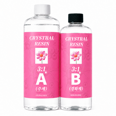 크릭스탈레진 고투명 에폭시 NO냄새, 400g, 1세트