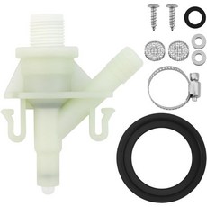 RV 화장실 물 밸브 교체 키트 부품 고무 플랜지 실링 링 포함 도메틱 및 시랜드 300 310 311 320 페달 플러시 호환 업그레이드 누수 방지