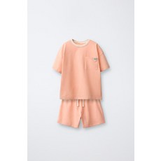 자라 키즈 ZARA KIDS 2-6세플레인 포켓 파자마 - 오렌지 3253547615334060