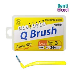 덴티코디 SGS 큐브러시 L자형 어금니용 치간칫솔 24개입 (S) 3번 (0.8~1.0mm), 2개