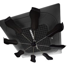 코어템코리아 올트팬프로 스테인리스로 만든 전기없이 사용하는 공기순환 실링팬 천정형 에어컨 냉난방기 바람막이 서큘레이터 윈드바이저 바람개비 윈드가드 시스템에어컨 선풍기 날개 순환팬, 올트팬PRO-블랙, 1개