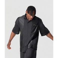 FREEDM 스플릿 숏 슬리브 셔츠 (블랙)