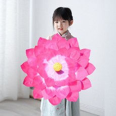 연꽃 해바라기 우산 부채춤 인조꽃 전통 무용 연극 행사 소품, 1개, A. 80CM 연꽃 우산