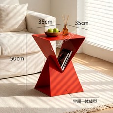 철제 쇼파테이블 디자인 이동식 티테이블 매장 틈새, A. 레드 35x50cm