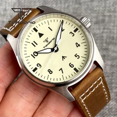 탄도리오 풀 루미너스 다이얼 39mm 남성호환 식 파일럿 시계 오토매틱 미요타 8215 PT5000 스틸 AR 사파이