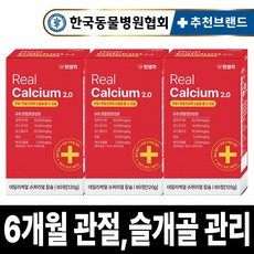 펫생각 리얼칼슘 강아지 관절 영양제 연골 슬개골 탈구 디스크 도움 보조제 아기 노견 노령견 보스웰리아 글루코사민 MSM 120g, 60정, 뼈/관절강화, 3개 60정, 뼈/관절강화, 3개