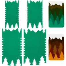 4PCS 아크릴 비누 템플릿 스크레이퍼 쉐이핑 도구 바다 녹색 만들기 키트 나무 모양 조각, 01 BTG02-09955