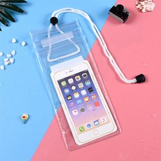 三折透明防水手機袋 IPX8等級 觸控防水套 適用於水上活動, 透白, 1個